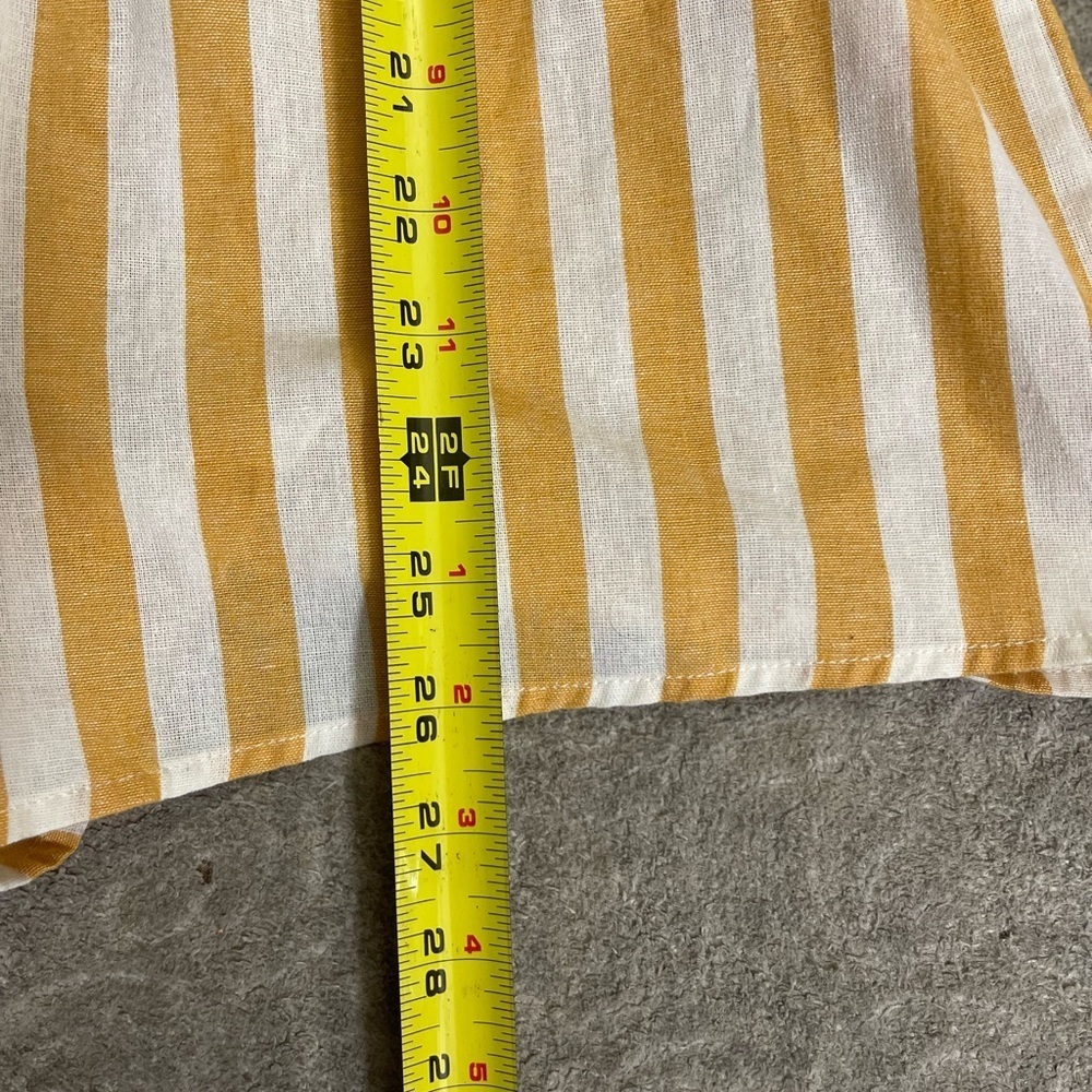 Yellow Striped Backless Romper - Picture 6 of 8